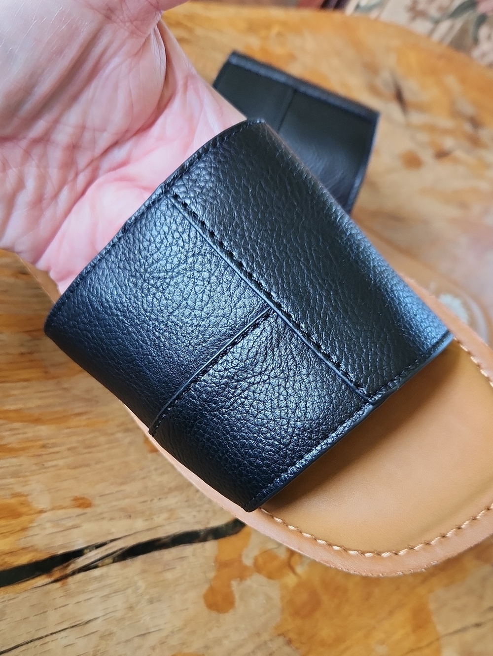 YELLOWBOX sz 8.5 dixon flat slides black vegan - Picture 8 of 11